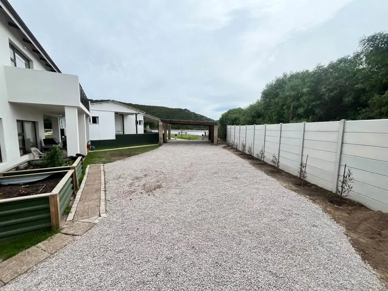 Neat new gravel driveway after